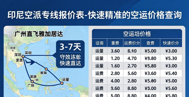 印尼專線物流_印尼空運(yùn)價(jià)格表_
